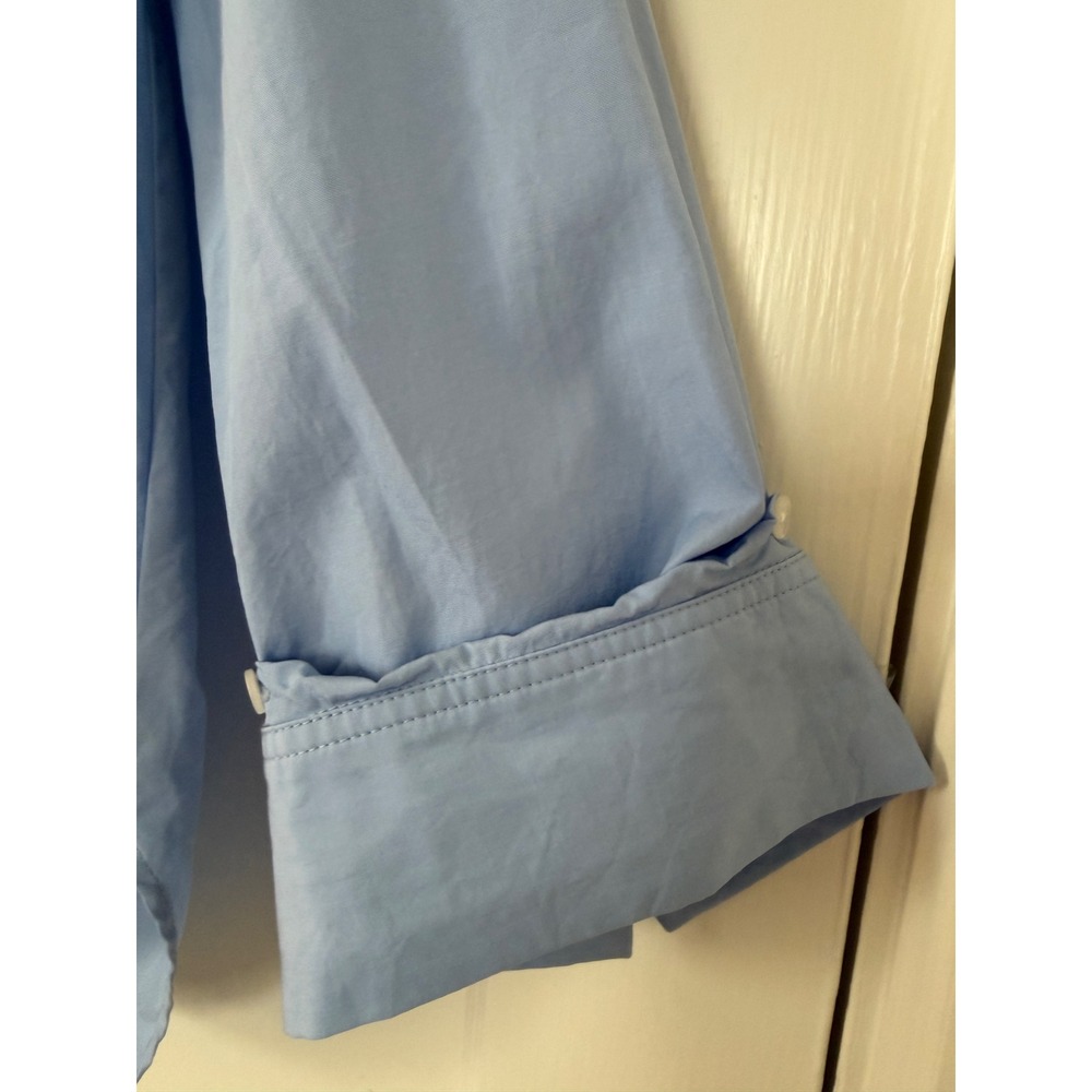 TWP Blue Ex-Boyfriend Button Down Shirt Italian Cotton XS Oversize Luxury Office - Picture 11 of 13